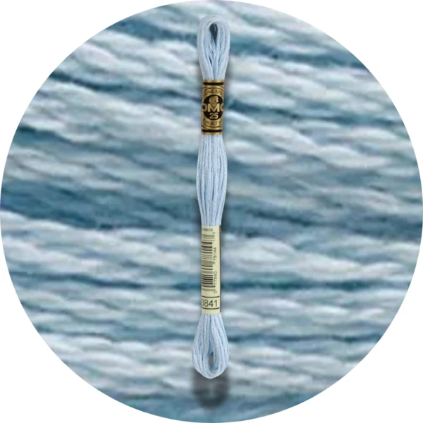 DMC Mouliné Spécial 25 Broderigarn, Ensfarvet, Blå/Lilla nuancer